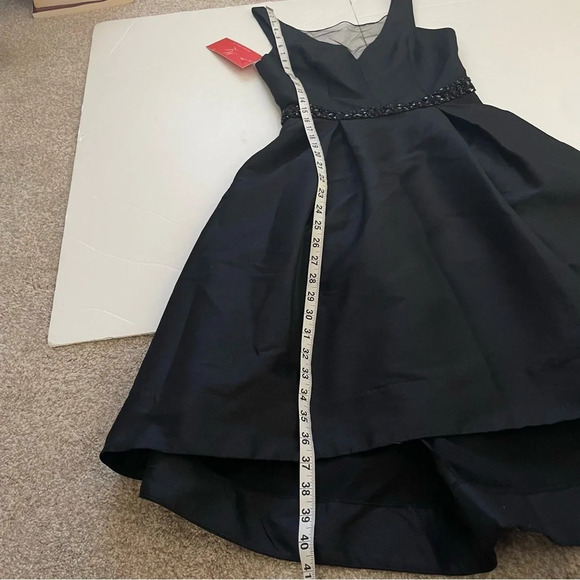 NWT Monique Lhuillier Black Beaded Bridesmaid Formal Mini Dress Fit and Flare 2 - Picture 10 of 13